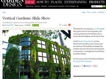 Vertikal Gärten, vertical gardens, Garden Design