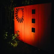 Cortenstahl, Designwand, Beleuchtung
